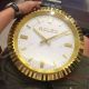 2017 Replica Rolex Wall Clock - White Face Gold Fluted Bezel_th.jpg